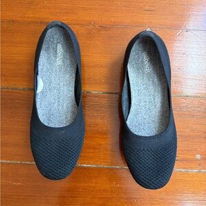 Allbirds Tree Breezer Stretch Knit Comfort Ballet Flats Jet Black Sz 8 💚🍄
